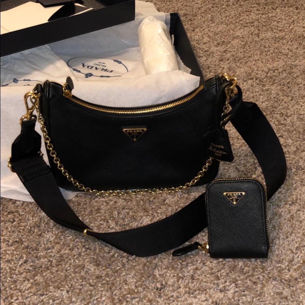 Prada Tessuto Re-Edition 2005 Saffiano Leather Bag